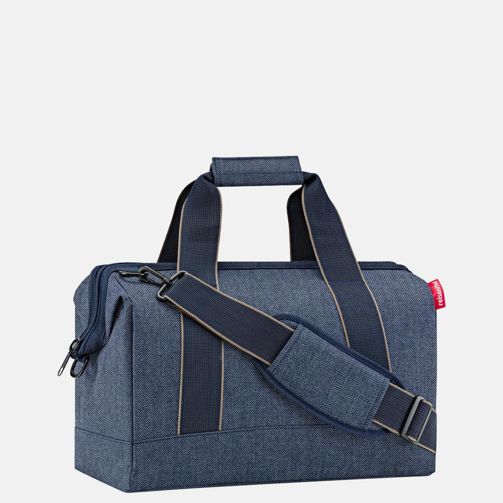 Reisenthel Allrounder weekendtas M herringbone dark blue 021705 Donkerblauw